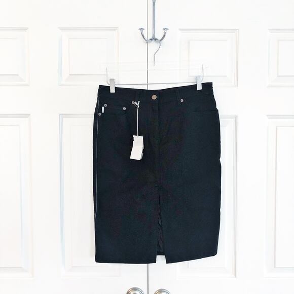IceJeans Iceberg Black Denim Pencil Skirt - Picture 5 of 10